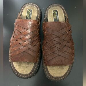 VTG Dockers leather fisherman slides Men’s sandals Y2K unisex M8/W9.5